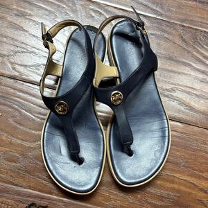 Michael Kors Blue and Gold Sandals. Sz9.5